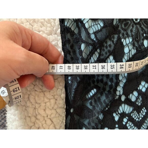 NWT Rinascimento Dress Blue Black Size Small Made in Italy Knee Length Cocktail - Picture 5 of 12